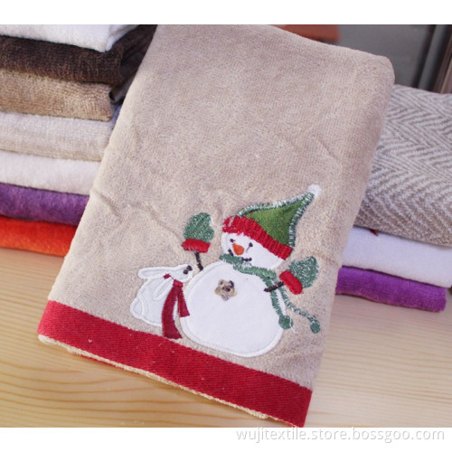 Christmas Promotional Gift Towel with Embroidery (WJ-F1056)